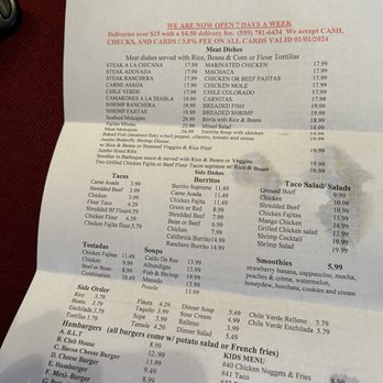 El Nuevo Mexicali menu 1