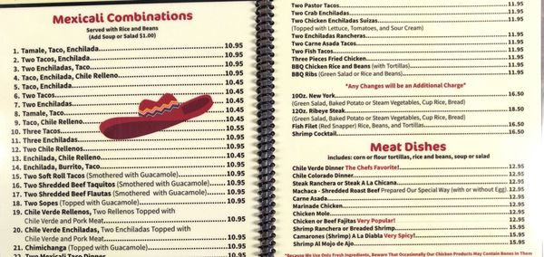 El Nuevo Mexicali menu 3